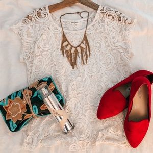 White lace blouse